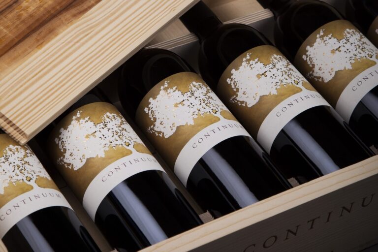 Continuum Estate wines in a crate